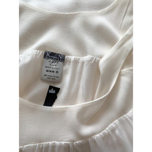 Kristensen Du Nord Tissue Silk Sleeveless Tank Top Ivory Cream Size 0 XS NWT - Picture 2 of 4
